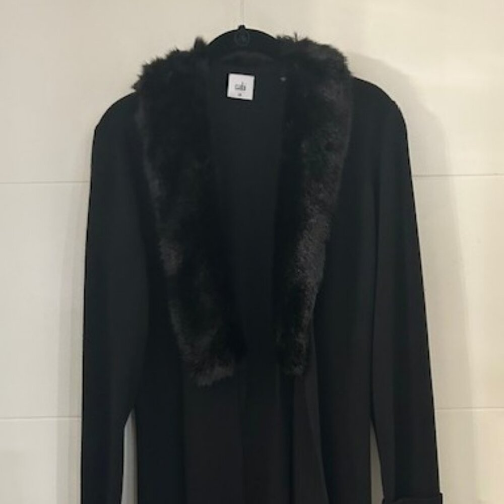 CAbi Sweater with Faux Fur Collar. Size M. Excellent condition. Rarely worn.